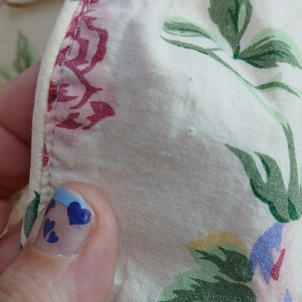 Vintage Gold Label Victoria's Secret Floral Cotton Button Front Sleep Top XL - Picture 9 of 12